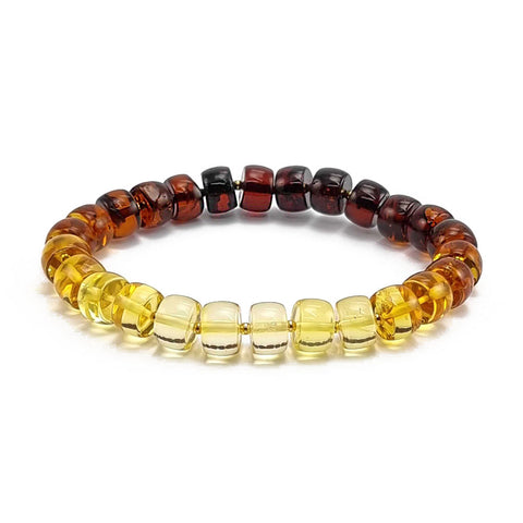 Gradient Amber Tablets Stretch Bracelet