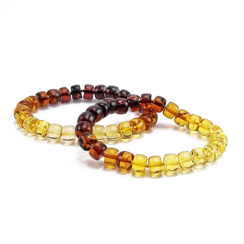 Gradient Amber Tablets Stretch Bracelet