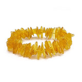Lemon Amber Chips Stretch Bracelet