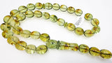 Natural Amber Egg Shape 12x14 mm Islamic Prayer Beads With Insects
