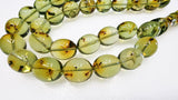 Natural Amber Egg Shape 12x14 mm Islamic Prayer Beads With Insects