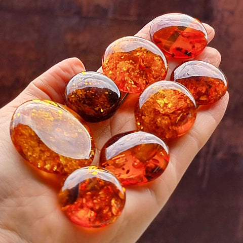 Cognac Amber Free Shape Cabochons