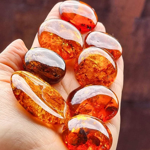 Cognac Amber Free Shape Cabochons