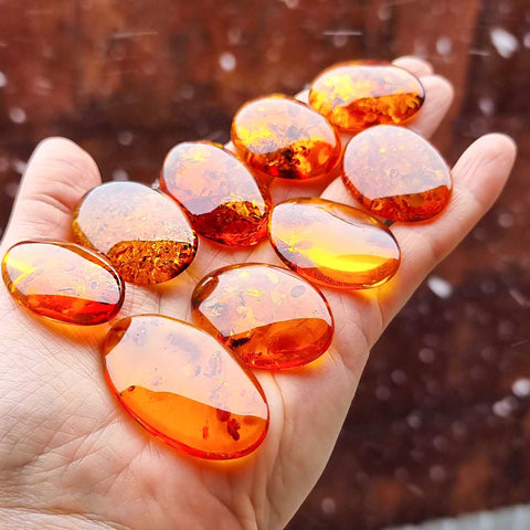 Cognac Amber Free Shape Cabochons