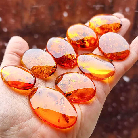 Cognac Amber Free Shape Cabochons