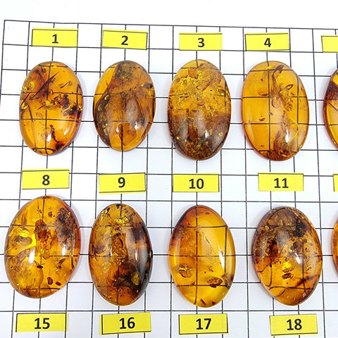 Cognac Amber Free Shape Cabochons