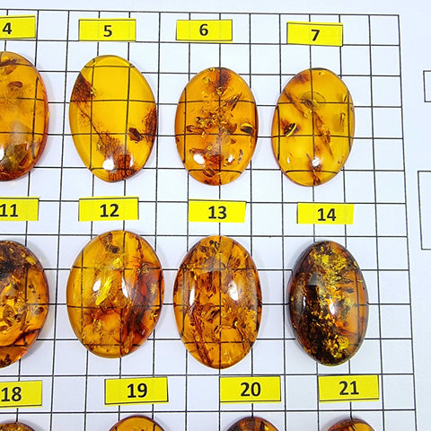 Cognac Amber Free Shape Cabochons