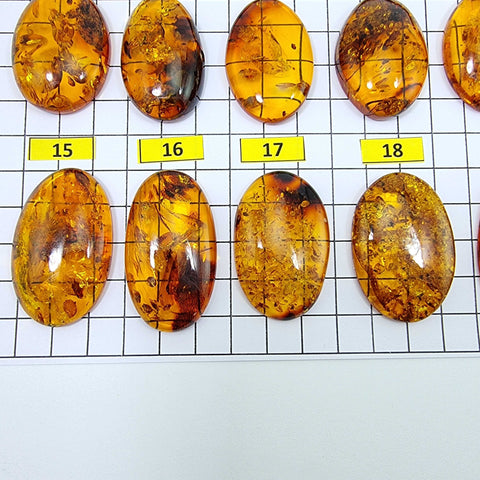 Cognac Amber Free Shape Cabochons