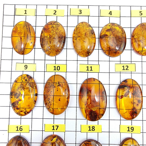 Cognac Amber Free Shape Cabochons