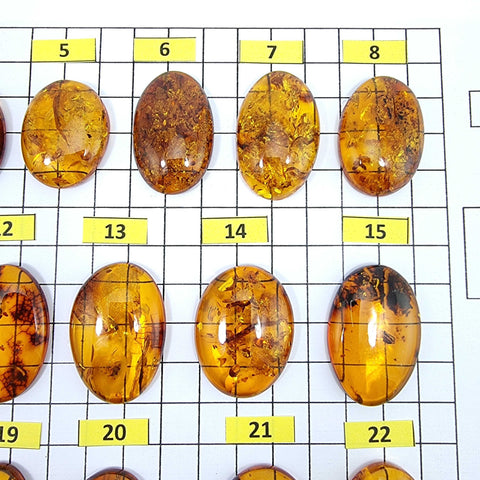 Cognac Amber Free Shape Cabochons