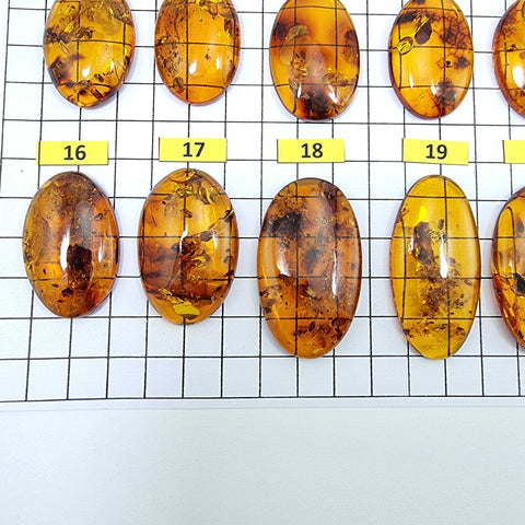 Cognac Amber Free Shape Cabochons