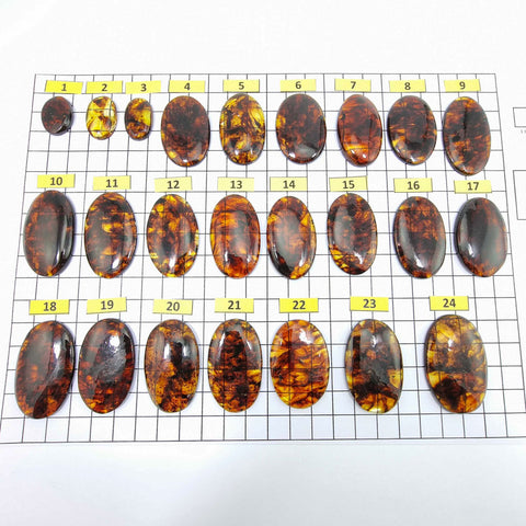 Cognac Amber Free Shape Cabochons