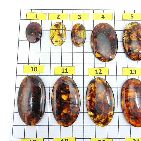 Cognac Amber Free Shape Cabochons