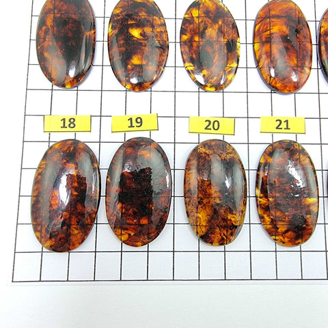 Cognac Amber Free Shape Cabochons