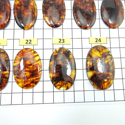 Cognac Amber Free Shape Cabochons