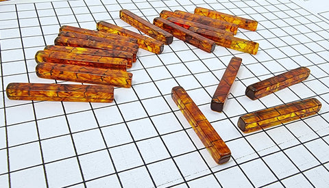 Cognac Amber Rectangular Free Shape Cabochons