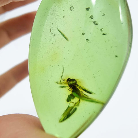 Green Amber Handmade Marquise Shape Cabochons