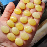 Milky Amber Calibrated Oval Cabochons