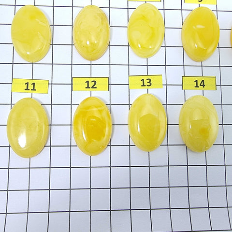 Milky Amber Calibrated Oval Cabochons