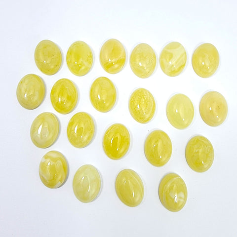 Milky Amber Calibrated Oval Cabochons