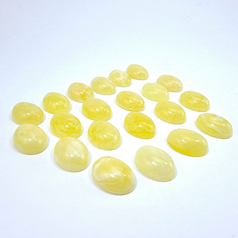 Milky Amber Calibrated Oval Cabochons