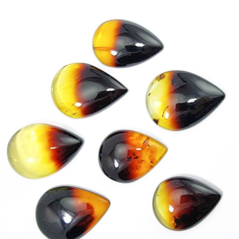 Gradient Amber Drop Shape Cabochon