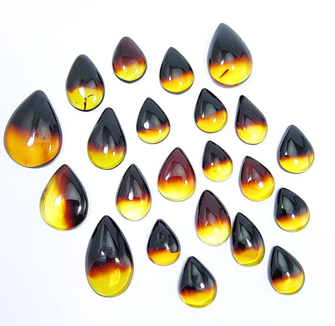 Gradient Amber Drop Shape Cabochon