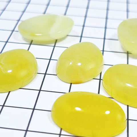 Milky Amber Calibrated Oval Cabochons