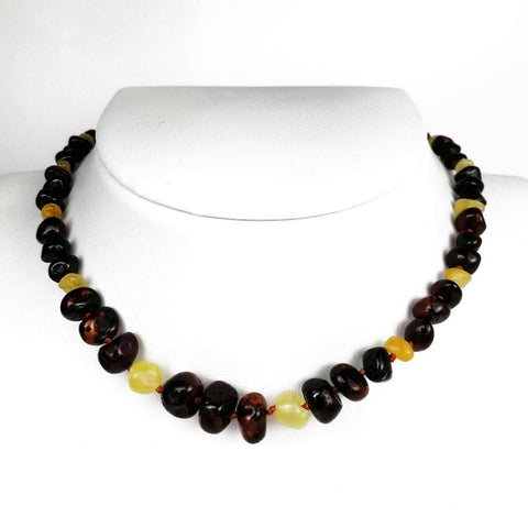 "KIDDO" Cherry & Milky Amber Baroque Beads Baby Necklace - Amber Alex Jewelry