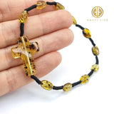 Fossil Amber Free Shape Beads Catholic Rosaries - Bracelet