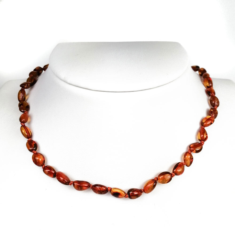 "KIDDO" Cognac Amber Small Nuggets Baby Necklace - Amber Alex Jewelry
