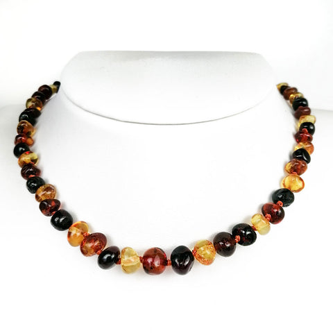 "KIDDO" Multi-Color Amber Baroque Beads Baby Necklace - Amber Alex Jewelry