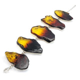 Gradient Color Plate Shape Amber Bracelet