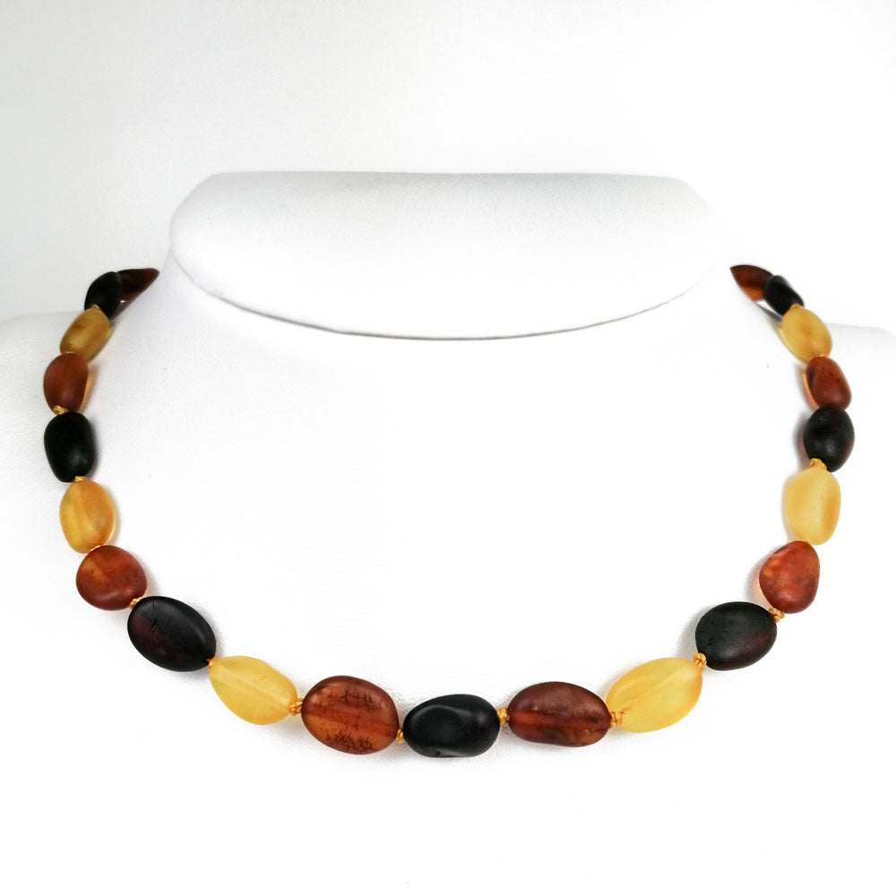 "KIDDO" Multi-Color Amber Small Nuggets Baby Necklace - Amber Alex Jewelry