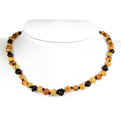 "KIDDO" Multi-Color Amber Baroque Beads Baby Necklace - Amber Alex Jewelry