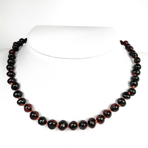 "KIDDO" Cherry Amber Baroque Beads Baby Necklace - Amber Alex Jewelry