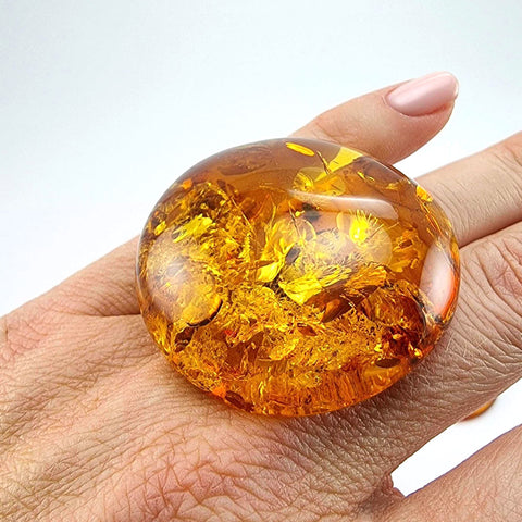 Cognac Amber Free Shape Round Cabochons