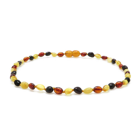 "KIDDO" Multi-Color Amber Small Nuggets Baby Necklace - Amber Alex Jewelry