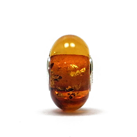 Cognac Amber Charm Bead - Amber Alex Jewelry