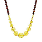 Cherry & Lemon Round Beads Necklace - Amber Alex Jewelry
