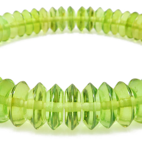 Green Amber Tablets Stretch Bracelet - Amber Alex Jewelry