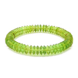 Green Amber Tablets Stretch Bracelet - Amber Alex Jewelry