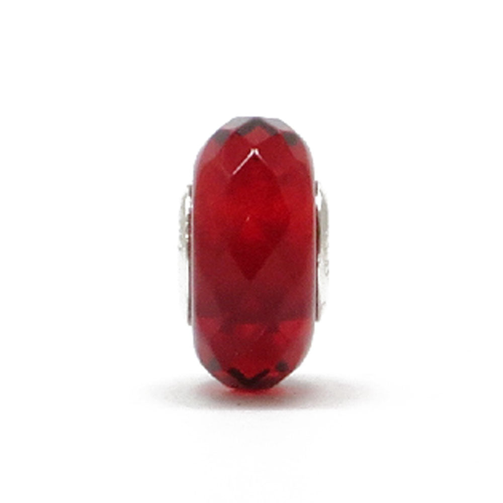 Red Amber Faceted Charm Bead - Amber Alex Jewelry