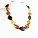 Multi-Color Amber Flame Necklace