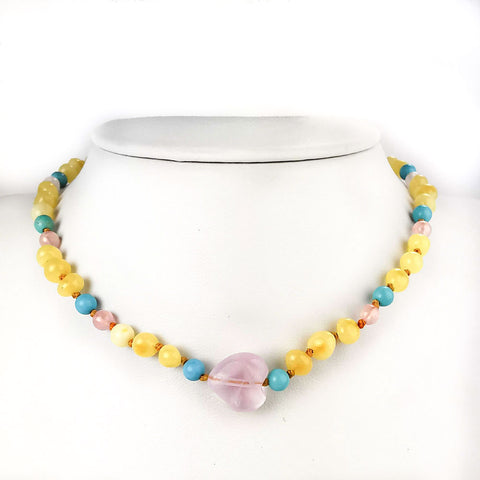 "KIDDO" Milky Amber Baroque Beads Baby Necklace - Amber Alex Jewelry