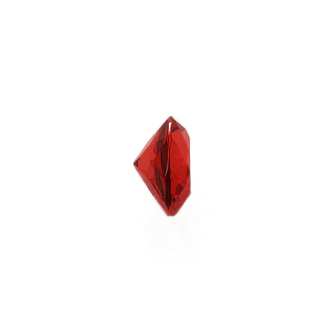 Red Amber Faceted Oval Diamond Cut Stone