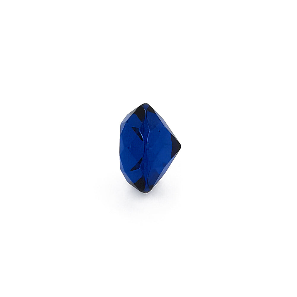 Blue Amber Faceted Round Diamond Cut Stone