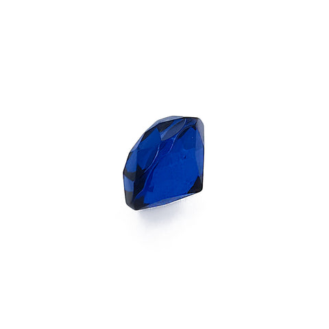 Blue Amber Faceted Round Diamond Cut Stone