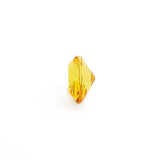 Lemon Amber Faceted Oval Diamond Cut Stone