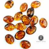 Cognac Amber Calibrated Oval Cabochons
